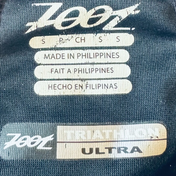 Zoot Ultra Black Swimskiin Compression Bodysuit with Padding Triathlon S - Picture 7 of 8